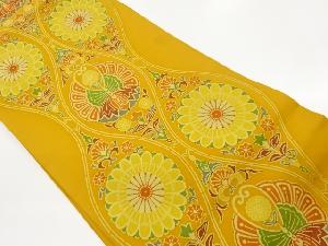 塩瀬型染立涌に菊模様名古屋帯